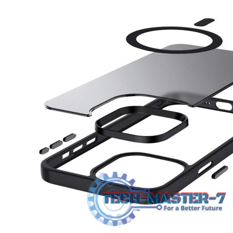 Etui Hybrid Frost MAG Cover iPhone 15 Plus MagSafe Czarne Etui Hybrid Frost MAG Cover iPhone 15 Plus MagSafe Czarne
