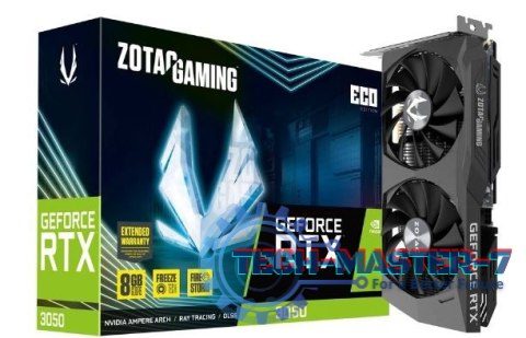 Karta graficzna GeForce RTX 3050 ECO 8GB GDDR6 128bit 3DP/HDMI Karta graficzna GeForce RTX 3050 ECO 8GB GDDR6 128bit 3DP/HDMI