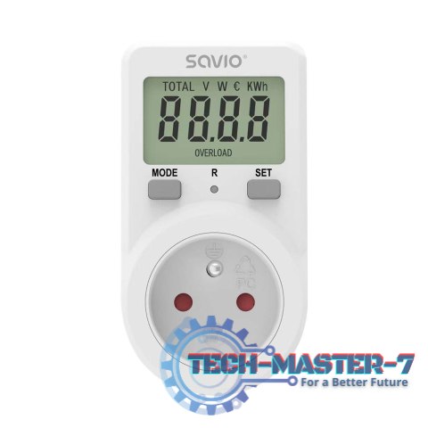 Watomierz z wyświetlaczem LCD, 16A, 3680W, AE-02 Watomierz z wyświetlaczem LCD, 16A, 3680W, AE-02