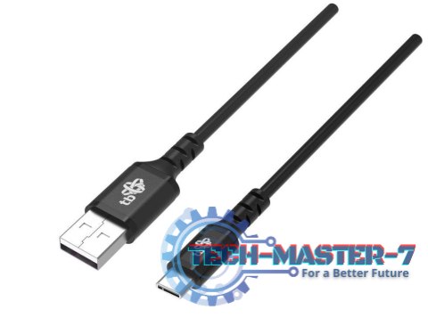 Kabel USB-USB C 1,5 m silikonowy czarny Kabel USB-USB C 1,5 m silikonowy czarny