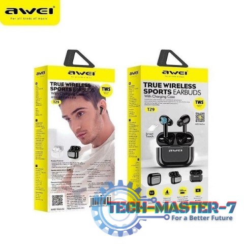 Słuchawki stereo Bluetooth T29 TWS Czarne Słuchawki stereo Bluetooth T29 TWS Czarne