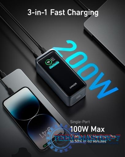 Powerbank Prime 20000 mAh 200W USB-C x 2 USB-A x 1 Powerbank Prime 20000 mAh 200W USB-C x 2 USB-A x 1