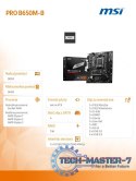 Płyta główna PRO B650M-B AM5 2DDR5 HDMI mATX Płyta główna PRO B650M-B AM5 2DDR5 HDMI mATX