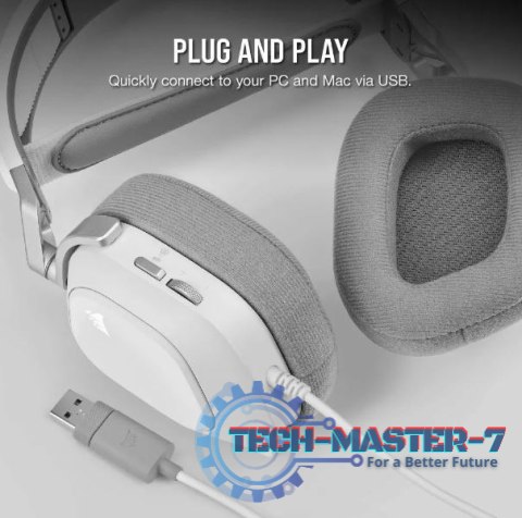 Słuchawki HS80 RGB USB Wired White Słuchawki HS80 RGB USB Wired White