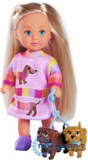 Lalka Evi Love na spacerze z pieskami Lalka Evi Love na spacerze z pieskami