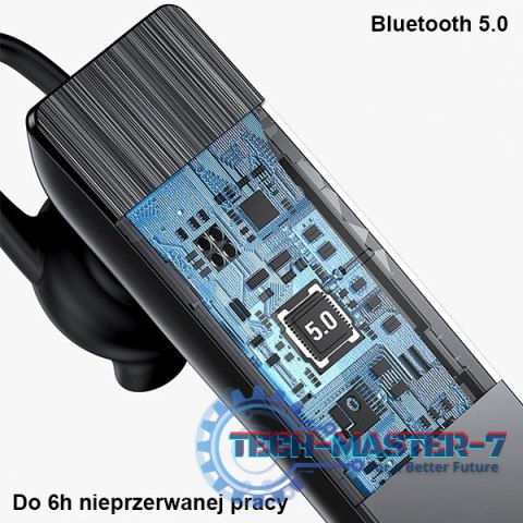 Słuchawka Bluetooth 5.0 BT2 mono Czarna Słuchawka Bluetooth 5.0 BT2 mono Czarna