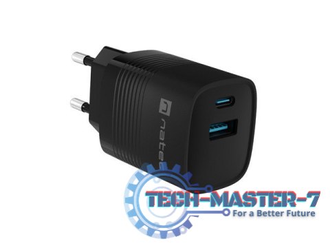 Ładowarka sieciowa Ribera GAN 1X USB-A + 1X USB-C 30W Czarna Ładowarka sieciowa Ribera GAN 1X USB-A + 1X USB-C 30W Czarna