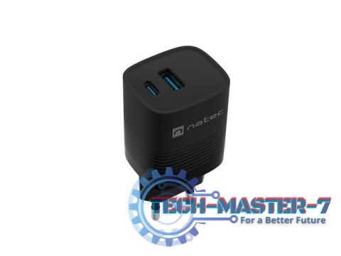 Ładowarka sieciowa Ribera GAN 1X USB-A + 1X USB-C 30W Czarna Ładowarka sieciowa Ribera GAN 1X USB-A + 1X USB-C 30W Czarna