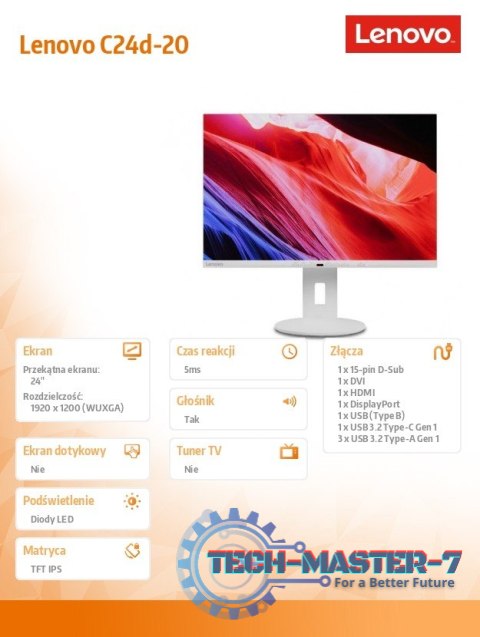 Monitor 24 cale C24d-20 63FENAT2EU Monitor 24 cale C24d-20 63FENAT2EU