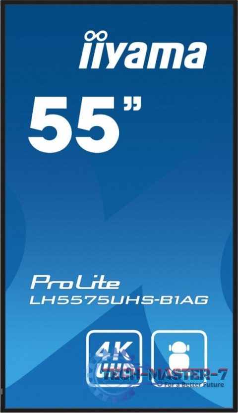 Monitor 54.6 cali ProLite LH5575UHS-B1AG 24/7,IPS,ANDROID.11,4K,500cd/m2,WiFi,3xHDMI,DP,Daisy/Chain,2xUSB,2x10W,RJ45,iiSignage2, Monitor 54.6 cali ProLite LH5575UHS-B1AG 24/7,IPS,ANDROID.11,4K,500cd/m2,WiFi,3xHDMI,DP,Daisy/Chain,2xUSB,2x10W,RJ45,iiSignage2,