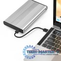 Obudowa | kieszeń do dysków HDD SSD 2.5" SATA3 | USB 3.0 | Srebrna Obudowa | kieszeń do dysków HDD SSD 2.5" SATA3 | USB 3.0 | Srebrna