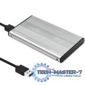 Obudowa | kieszeń do dysków HDD SSD 2.5" SATA3 | USB 3.0 | Srebrna Obudowa | kieszeń do dysków HDD SSD 2.5" SATA3 | USB 3.0 | Srebrna