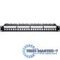 Patch panel do szaf RACK 19" | 24 porty | 1U | UTP | Czarny Patch panel do szaf RACK 19" | 24 porty | 1U | UTP | Czarny