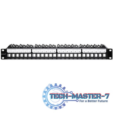 Patch panel do szaf RACK 19" | 24 porty | 1U | UTP | Czarny Patch panel do szaf RACK 19" | 24 porty | 1U | UTP | Czarny