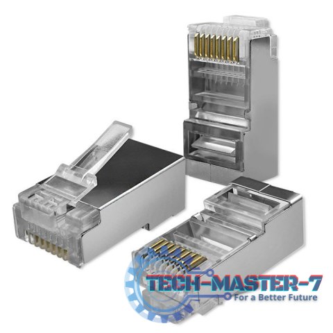 Wtyk złącze modularne RJ45 | CAT6 | FTP | Pozłacane styki | 100 sztuk Wtyk złącze modularne RJ45 | CAT6 | FTP | Pozłacane styki | 100 sztuk
