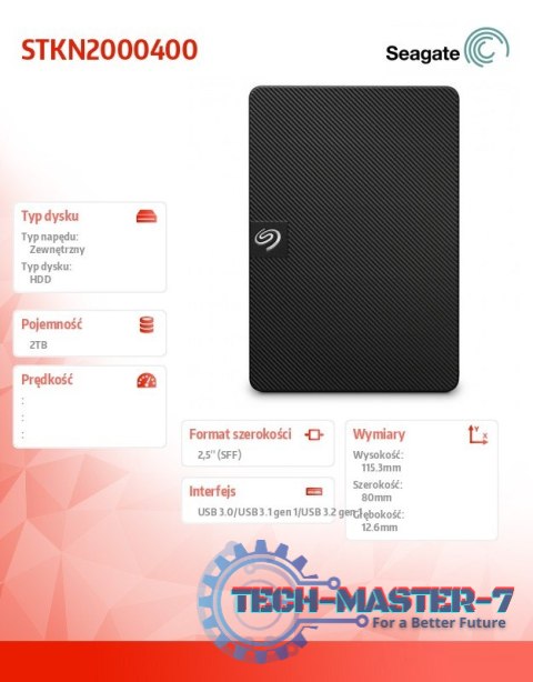 Dysk zewnętrzny Expansion 2TB USB 3.0 STKN2000400 Dysk zewnętrzny Expansion 2TB USB 3.0 STKN2000400