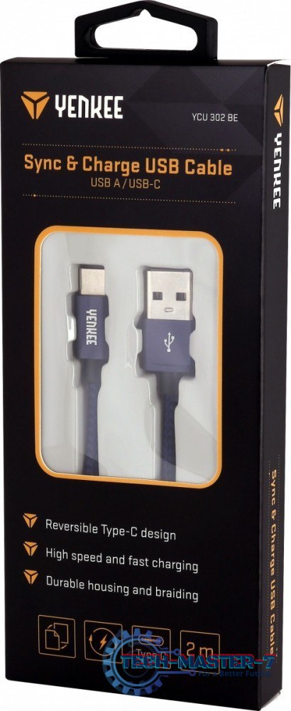 Kabel USB A 2.0 / USB C transfer danych 480Mb/s /3A Kabel USB A 2.0 / USB C transfer danych 480Mb/s /3A