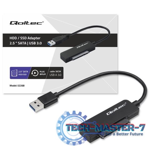 Adapter SATA | Przejściówka na dysk SSD HDD 2.5" | USB 3.0 | Super speed 5Gb/s | 2TB Adapter SATA | Przejściówka na dysk SSD HDD 2.5" | USB 3.0 | Super speed 5Gb/s | 2TB