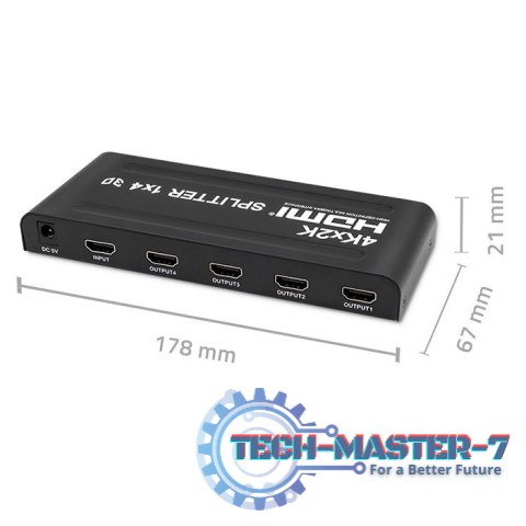 Aktywny rozdzielacz Splitter 4 x HDMI 4K x 2K | 3.4Gb/s Aktywny rozdzielacz Splitter 4 x HDMI 4K x 2K | 3.4Gb/s