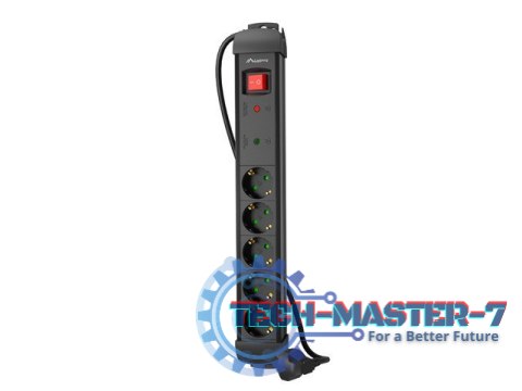 Listwa zasilająca 3.0m 5x230 SC SP1-05F-0300-BK Listwa zasilająca 3.0m 5x230 SC SP1-05F-0300-BK