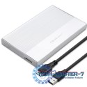 Obudowa | Kieszeń na dysk SSD HDD 2.5 cala| SATA | USB 3.0 | Super speed 5Gb/s | 2TB | Srebrna Obudowa | Kieszeń na dysk SSD HDD 2.5 cala| SATA | USB 3.0 | Super speed 5Gb/s | 2TB | Srebrna